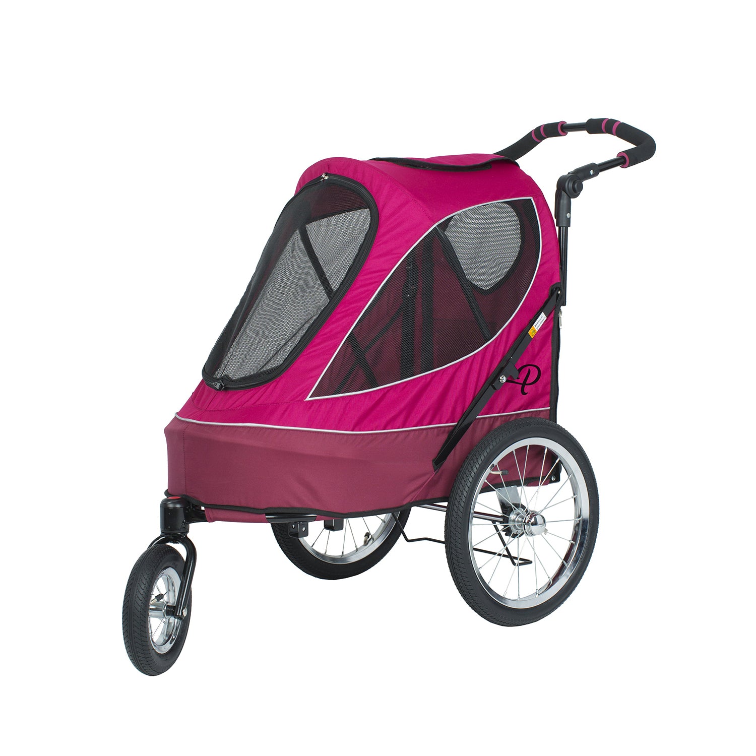 Petique All Terrain Pet Jogger w/ Large Bike Tires, Blazin' Berry (For Parts) - VMInnovations