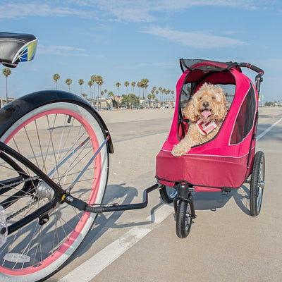 Petique All Terrain Pet Jogger w/ Large Bike Tires, Blazin' Berry (For Parts) - VMInnovations
