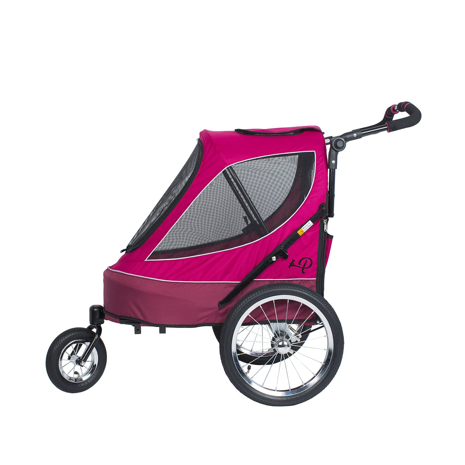 Petique All Terrain Pet Jogger w/ Large Bike Tires, Blazin' Berry (For Parts) - VMInnovations