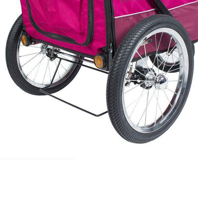 Petique All Terrain Pet Jogger w/ Large Bike Tires, Blazin' Berry (For Parts) - VMInnovations