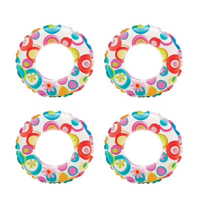 Intex 20-Inch Inflatable Kids Swim Ring Tube  Pool Float (4 Pack)