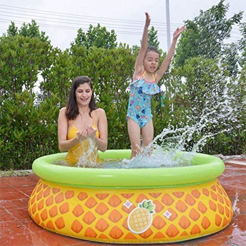 JLeisure Inflatable Round Pineapple Splash Kiddie Toddler Wading Pool (Open Box)