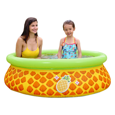 JLeisure 5' x 16.5" 3D Pineapple Inflatable Outdoor Kiddie Splash Swimming Pool
