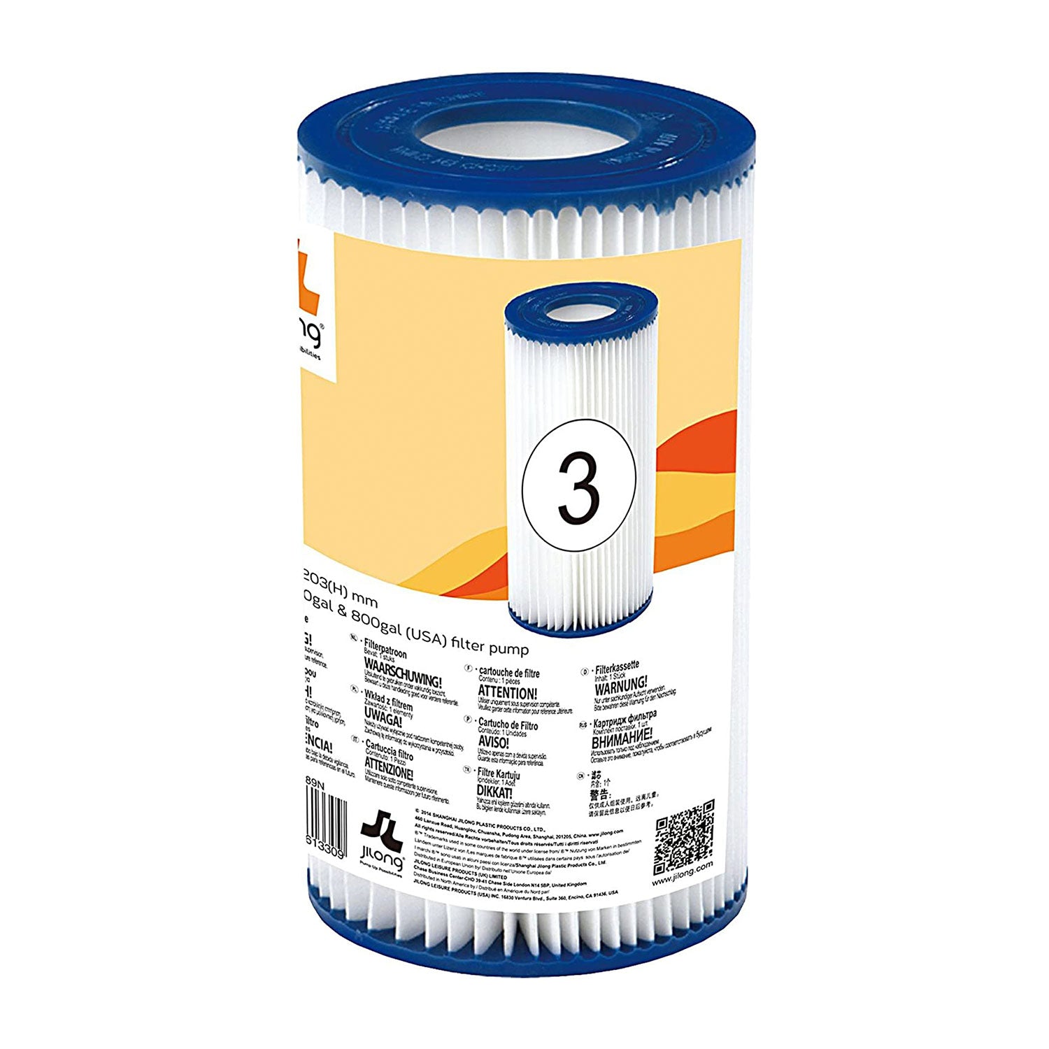 JLeisure Avenli 4.17 x 8-Inch Filter Cartridge Replacement Part, Blue (Open Box) - VMInnovations