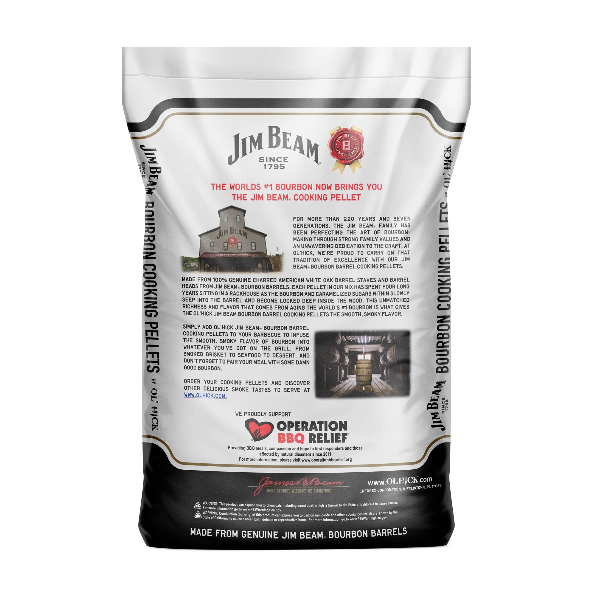 Ol' Hick Cooking Pellets Jim Beam Bourbon Barrel BBQ Grilling Pellets (3 Pack) - VMInnovations