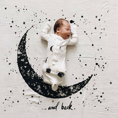 Goumikids Organic Baby Welcome Home Outfits Accessories Bundle, 0-3M Many Moons - VMInnovations
