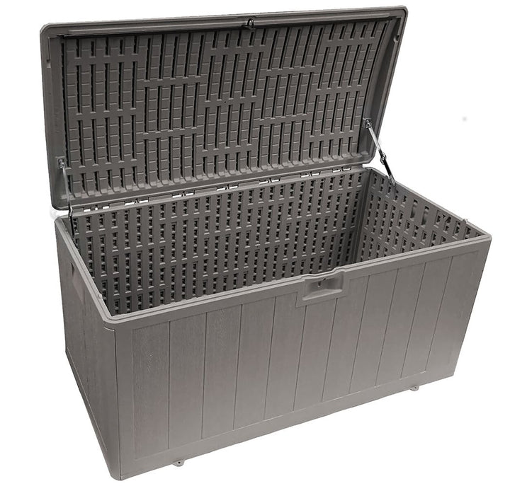 Plastic Development Group 105-Gal Resin Storage Patio Deck Box, Gray (Open Box)