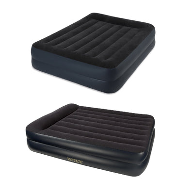 Intex Airbed w/ Built-In Pump, Queen w/ Intex Queen-Size Airbed w/ Built-In Pum