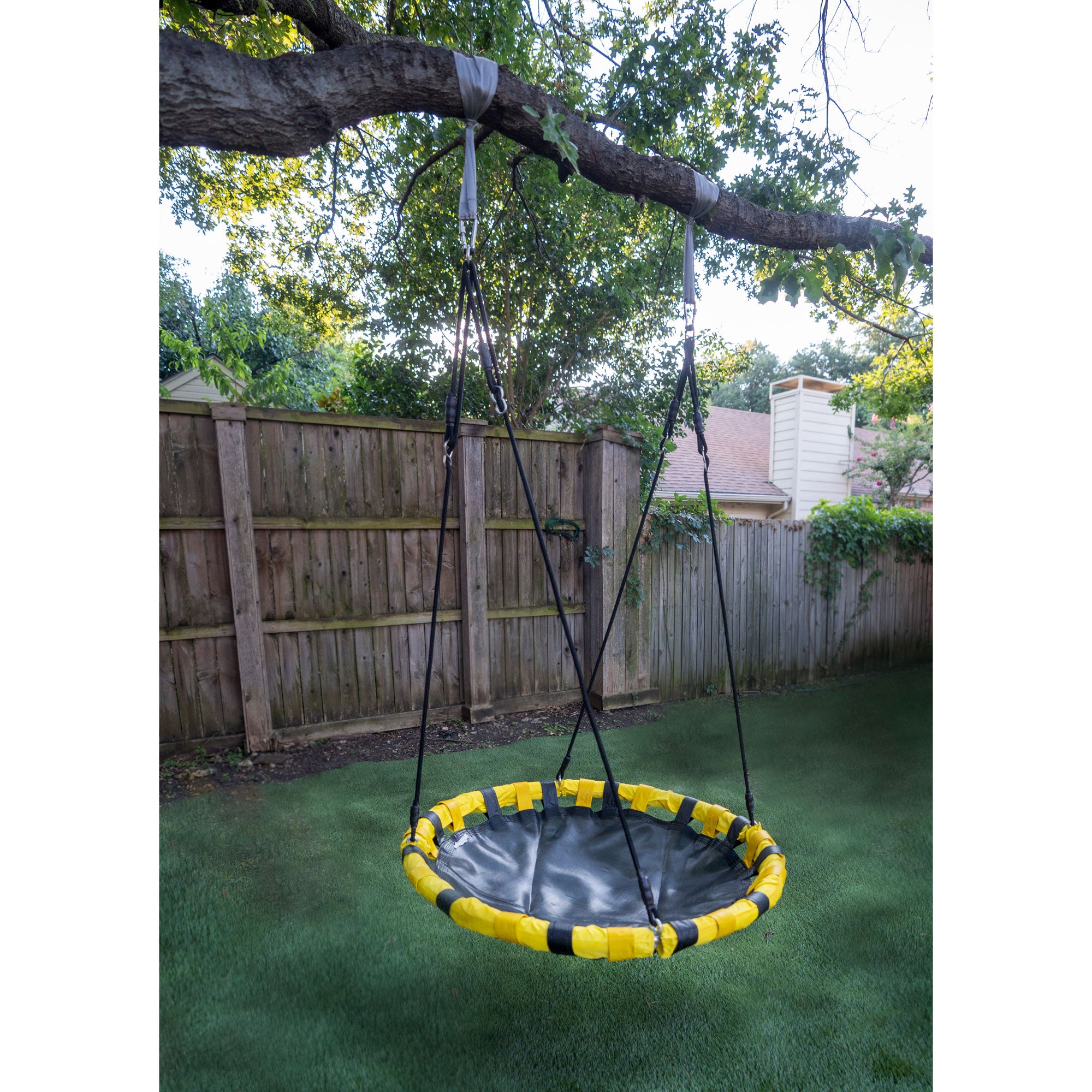 Jumpking JKBK-UFO Backyard 360 Degree Adjustable Height UFO Tree Swing, Yellow - VMInnovations