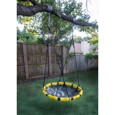 Jumpking JKBK-UFO Backyard 360 Degree Adjustable Height UFO Tree Swing, Yellow - VMInnovations