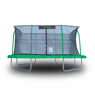 JumpKing JKRC1014C3 10 x 14 Foot Rectangular Trampoline with Safety Net Siding - VMInnovations