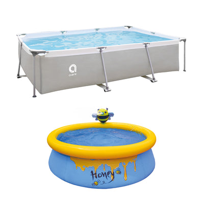 JLeisure 10x6.5' Rectangular Steel Frame Bee Spray Pool (2 Pack) - VMInnovations