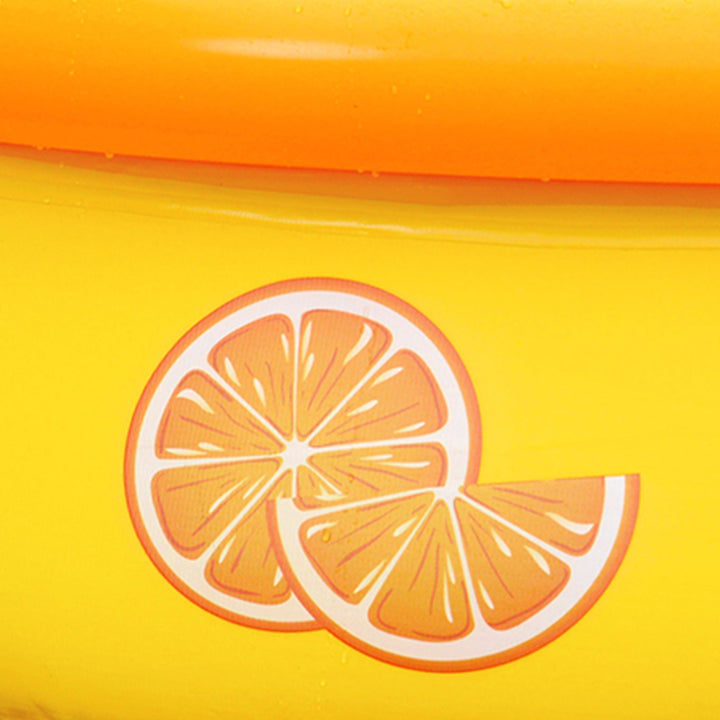 JLeisure 5' x 16.5" Orange Inflatable Outdoor Backyard Kid Swimming Pool(Used)