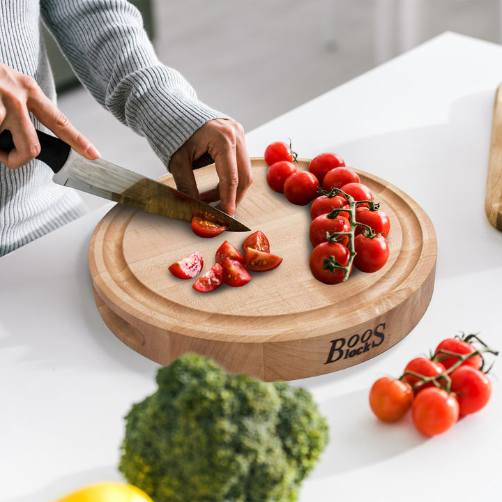 John Boos Maple Wood Cutting Board with Juice Groove, 12" x 12" x 1.75" (Used)