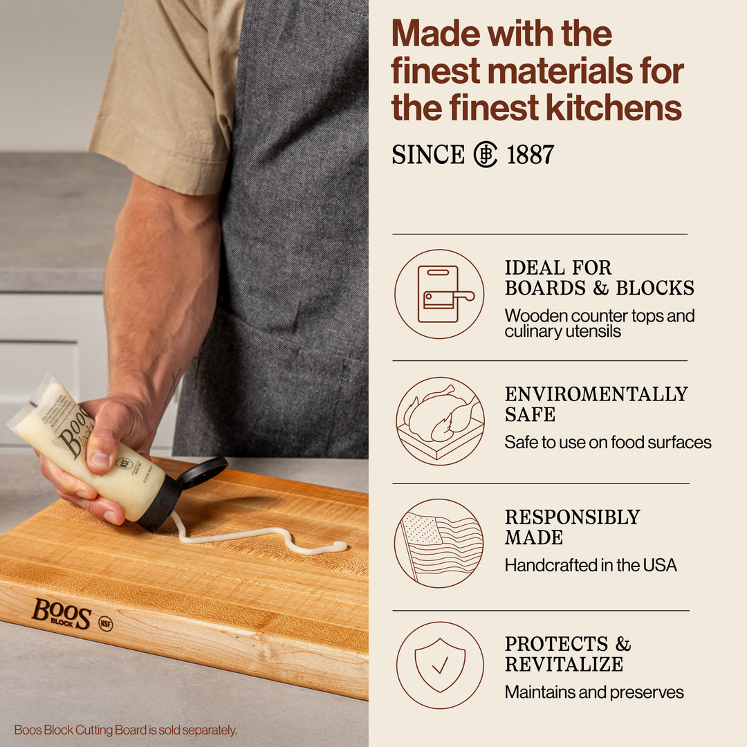 John Boos Butcher Block Board Natural Moisture Cream, 5 Oz (3 Pack) (Open Box)