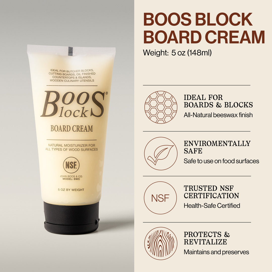 John Boos 3 Piece Maintenance Set with Mystery Oil, Board Cream, and Applicator