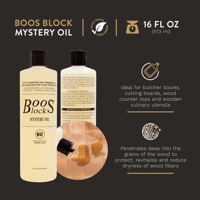 John Boos 3 Piece Maintenance Set with Mystery Oil, Board Cream, and Applicator