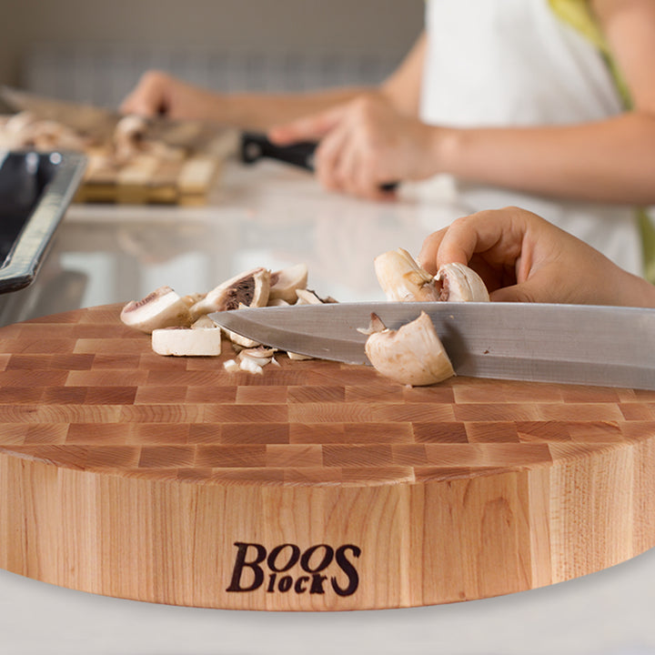 John Boos Classic 18 Inch Wood Round Chopping Block, Maple Wood Grain (Open Box)