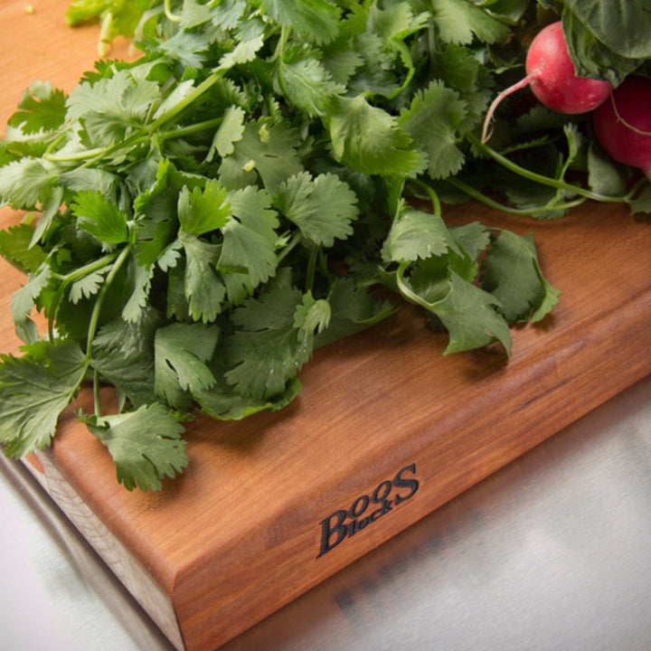 John Boos Cherry Wood End Grain Cutting Board for Kitchen Prep,18" x 12" x 2.25"