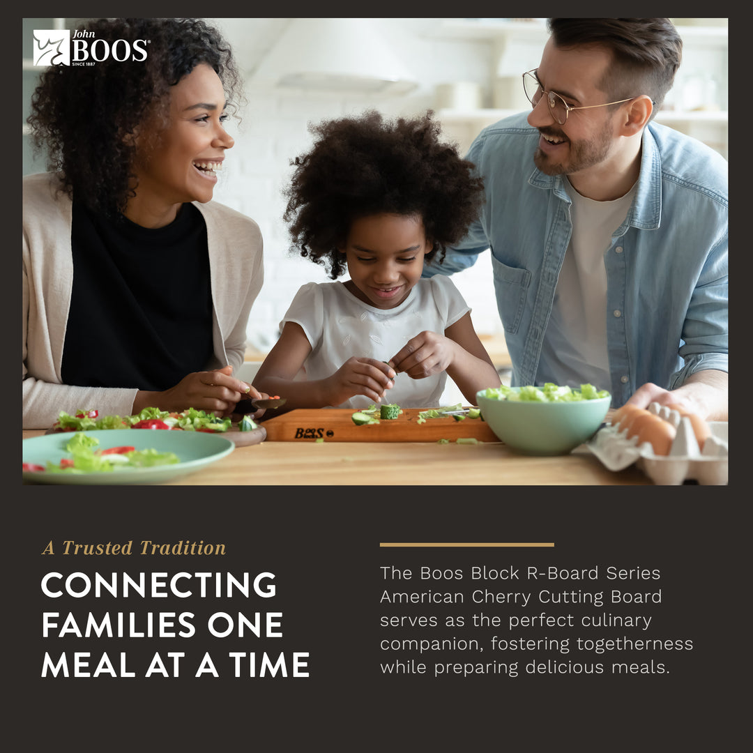 John Boos Cherry Wood Edge Grain Reversible Cutting Board, 18"x12"x1.5"(Used) - VMInnovations