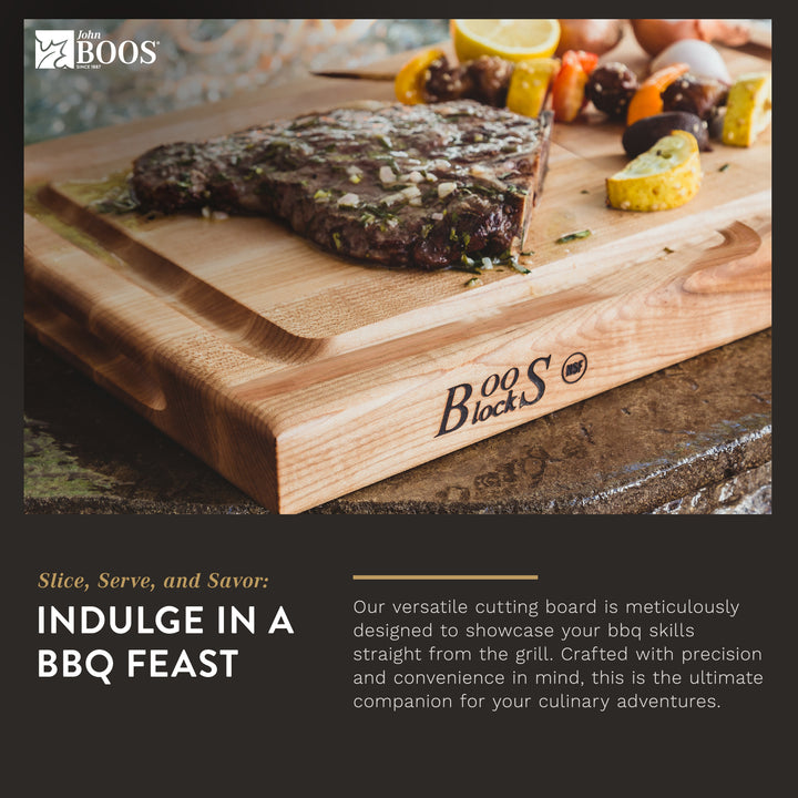John Boos Block 12" Cutting/Carving Board with Juice Groove, Maple (Open Box)