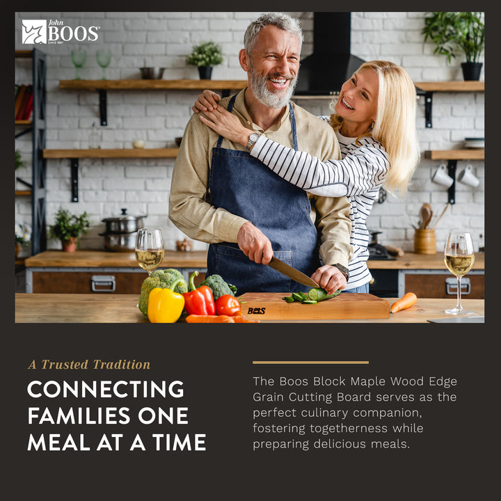 John Boos Large Maple Wood End Grain Cutting Board for Kitchen 20" x 15" x 2.25" - VMInnovations