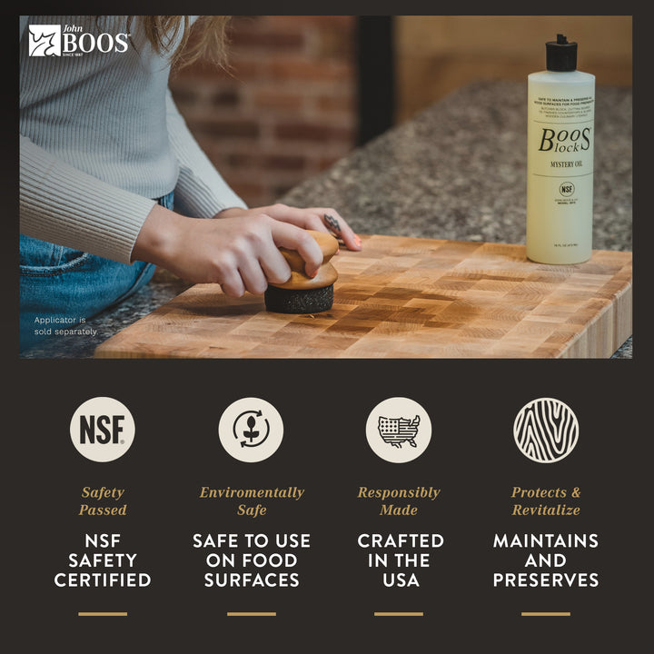 John Boos 16 Oz All Natural Moisture Care for Wood Kitchen Cutting Board, 3 Pack