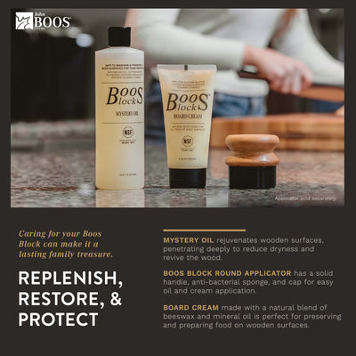 John Boos Block Wooden Board Natural Moisture Cream and Mystery Oil (6 Pack)