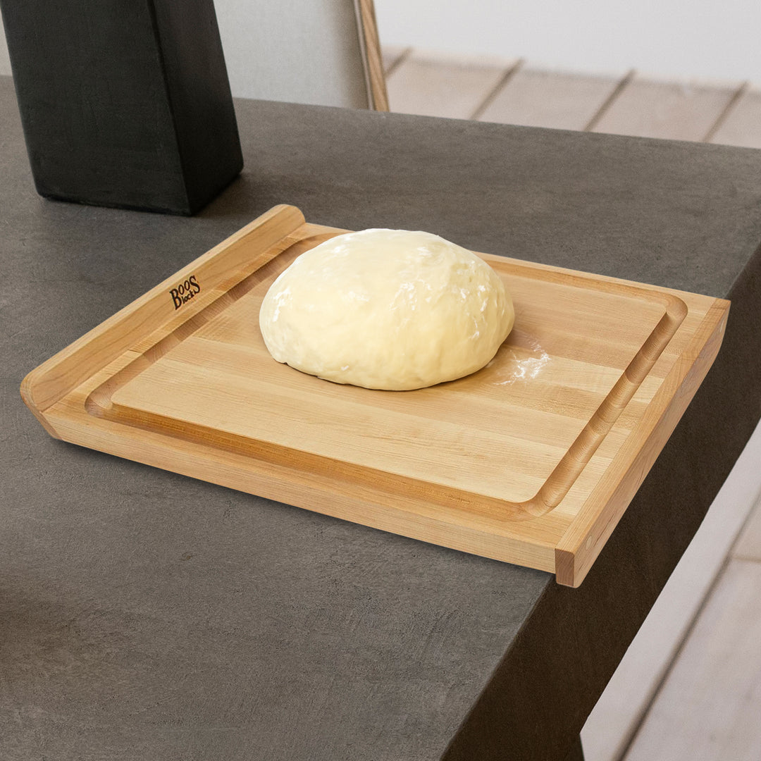 John Boos Countertop Reversible Wood Cutting Board with Juice Groove, Maple