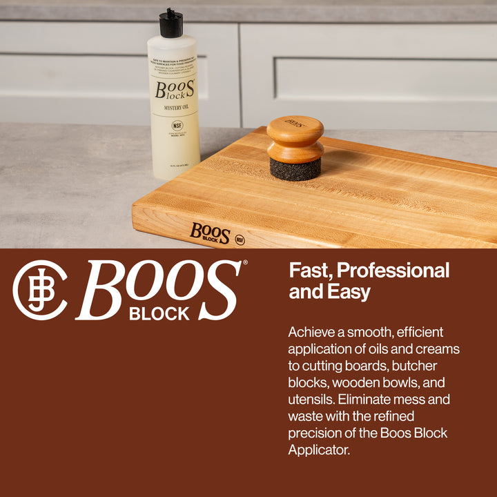 John Boos 16 fl oz Oil & Applicator Wooden Cutting Board Care Set (Open Box) - VMInnovations