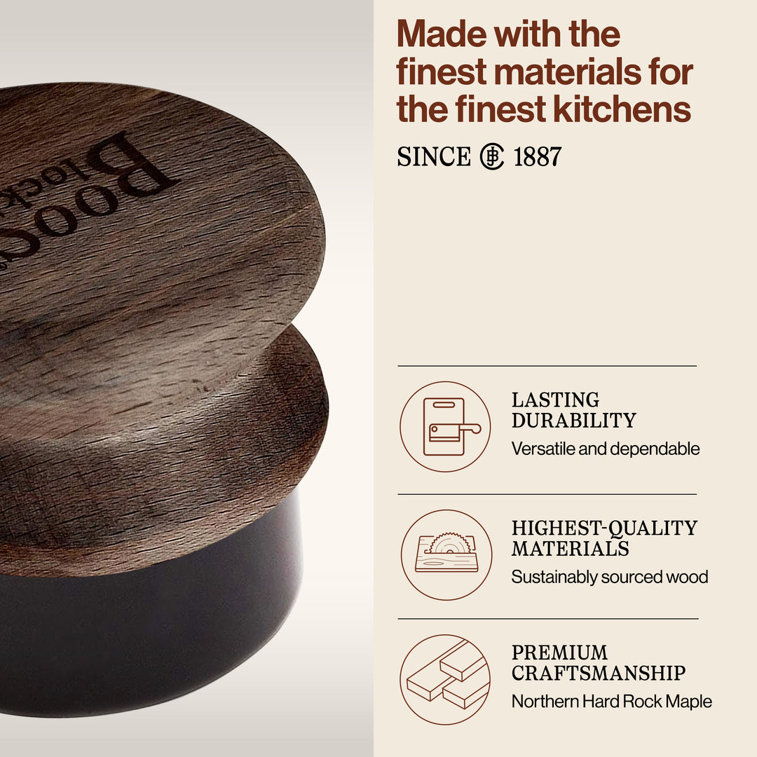 John Boos Butcher Block Oil & Cream Applicator for Wooden Surfaces, Walnut Wood