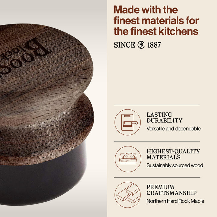 John Boos Butcher Block Oil & Cream Applicator for Wooden Surfaces, Walnut Wood