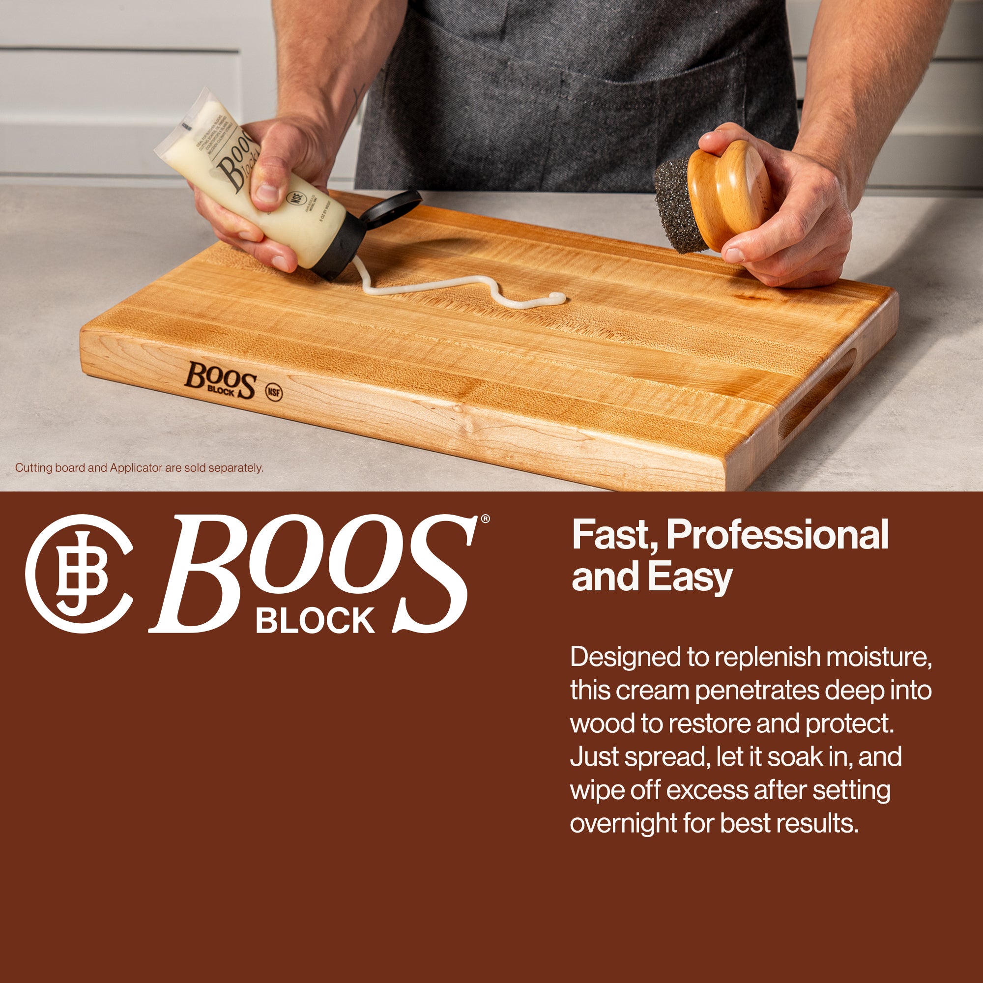 John Boos Block 5oz Wooden Butcher Block Board Moisture Cream (Open Box) - VMInnovations