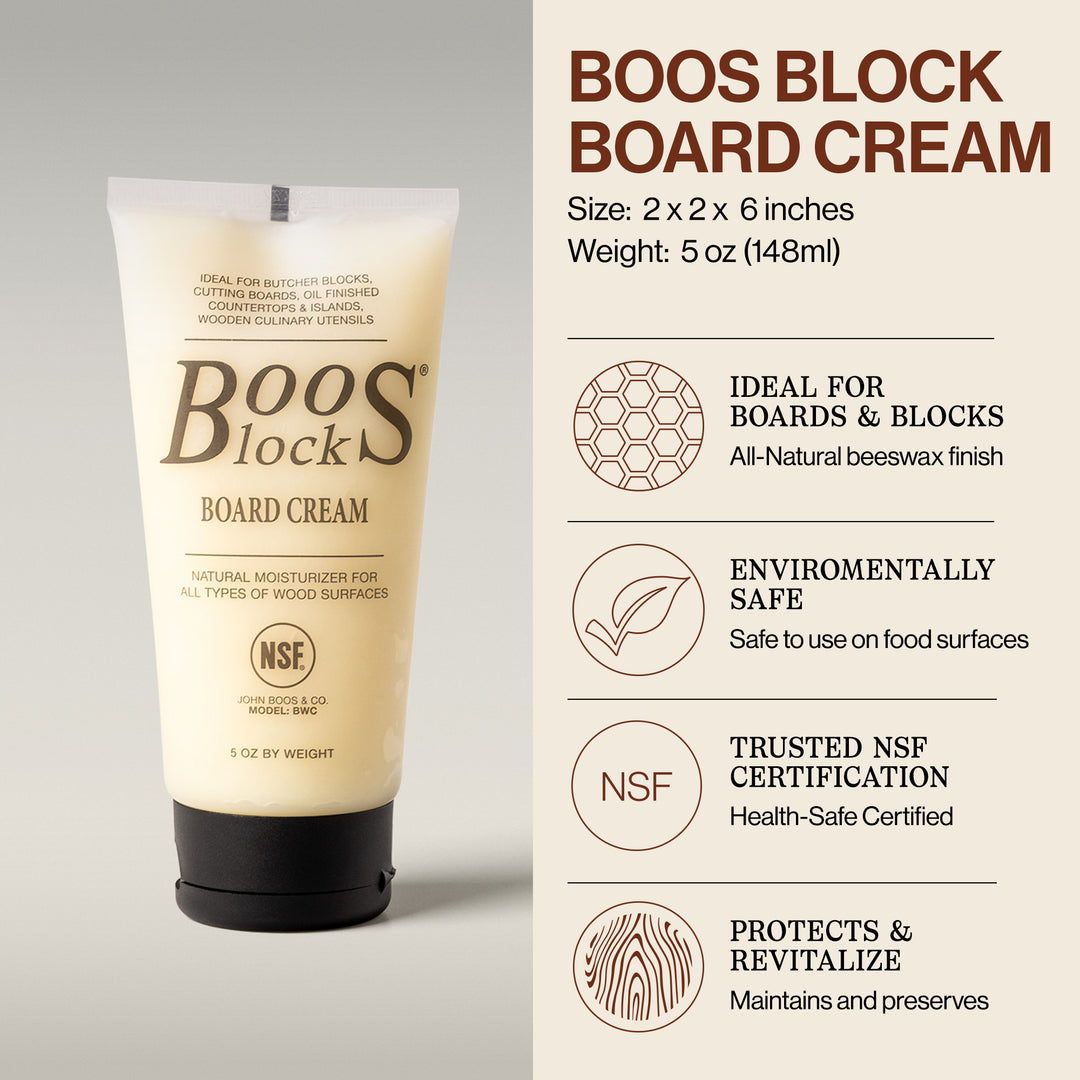 John Boos Mystery Oil and Moisture Cream for Butcher Blocks and Cutting Boards