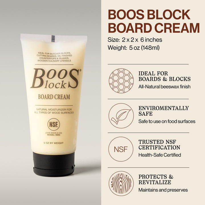 John Boos Mystery Oil and Moisture Cream for Butcher Blocks and Cutting Boards