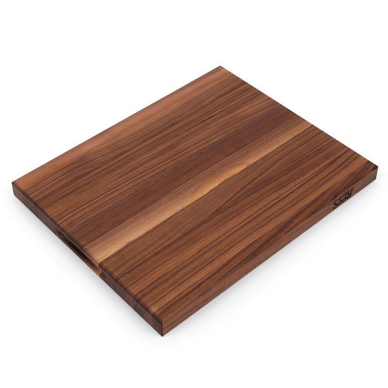 John Boos Walnut Wood 21 Inch Reversible Au Jus Carving Board & 3 Piece Care Set