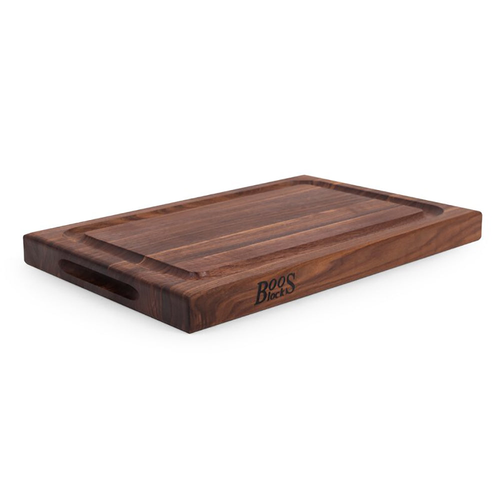 John Boos Reversible 18" BBQ Carving Cutting Board w/ Juice Groove, Walnut(Used)