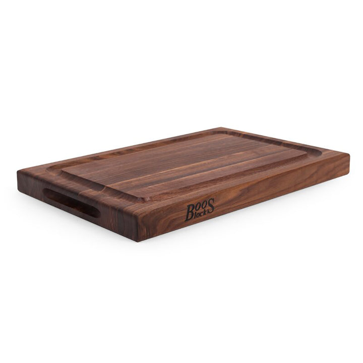 John Boos Reversible 18" BBQ Carving Cutting Board w/ Juice Groove, Walnut(Used)