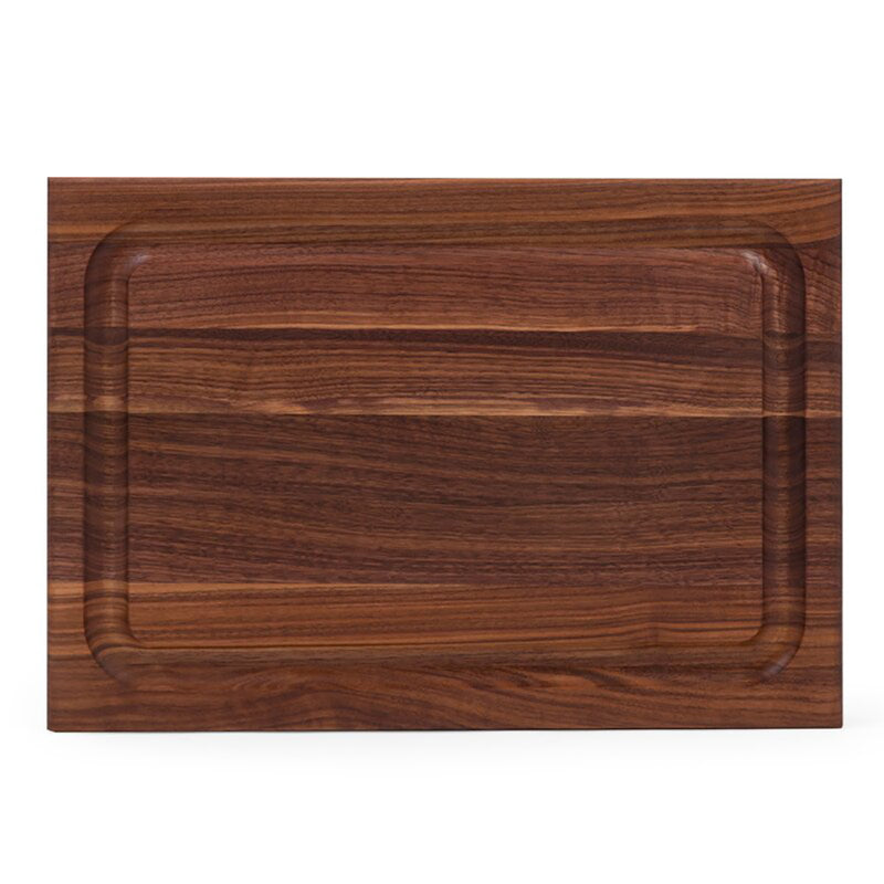 John Boos 18" Barbecue Carving Cutting Board w/ Juice Groove, Walnut (Open Box)