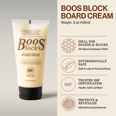 John Boos Butcher Block Board Natural Moisture Cream, 5 Oz (3 Pack) (Open Box)