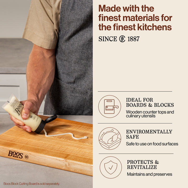 John Boos Butcher Block Board Natural Moisture Cream, 5 Oz (3 Pack) (Open Box)