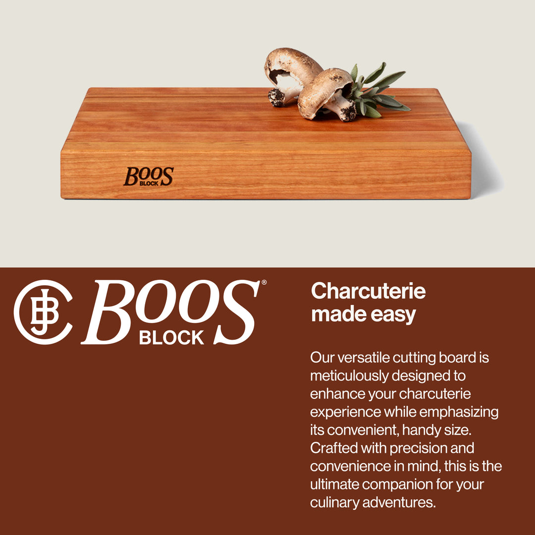 John Boos Cherry Wood End Grain Cutting Board for Kitchen Prep,18" x 12" x 2.25"