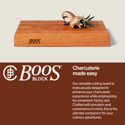 John Boos Cherry Wood End Grain Cutting Board for Kitchen Prep,18" x 12" x 2.25" - VMInnovations