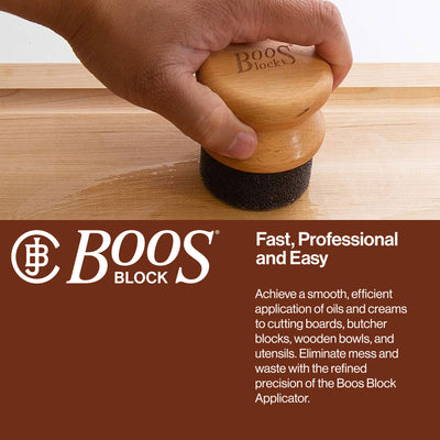 John Boos Butcher Block Oil & Cream Applicator for Wood, Beechwood (Open Box) - VMInnovations