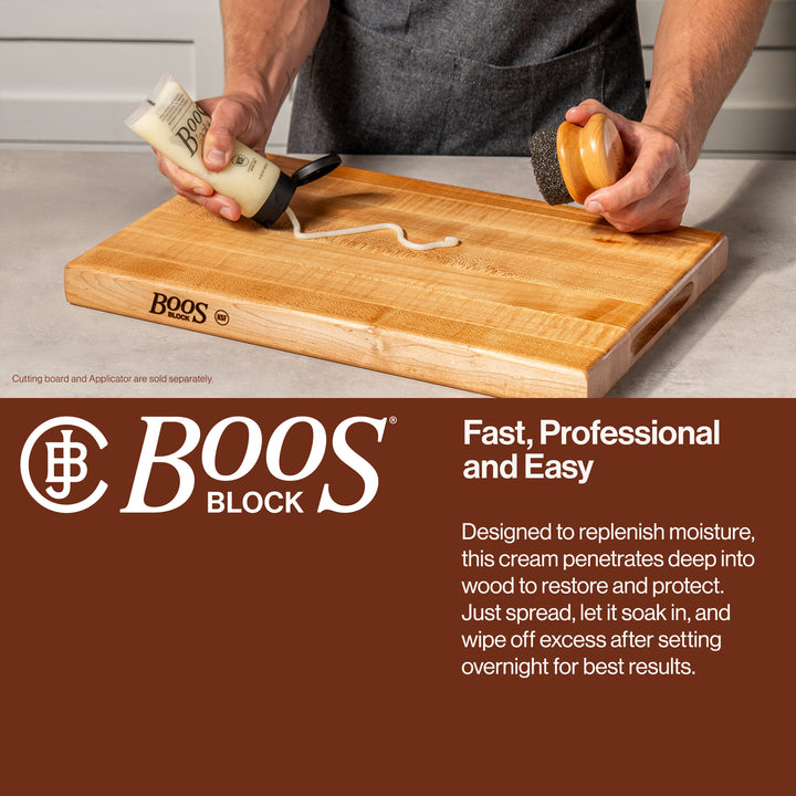 John Boos Block 5 oz Wooden Butcher Block Cutting Board Natural Moisture Cream - VMInnovations