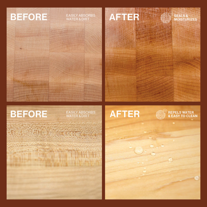 John Boos Block 5 oz Wooden Butcher Block Cutting Board Natural Moisture Cream - VMInnovations