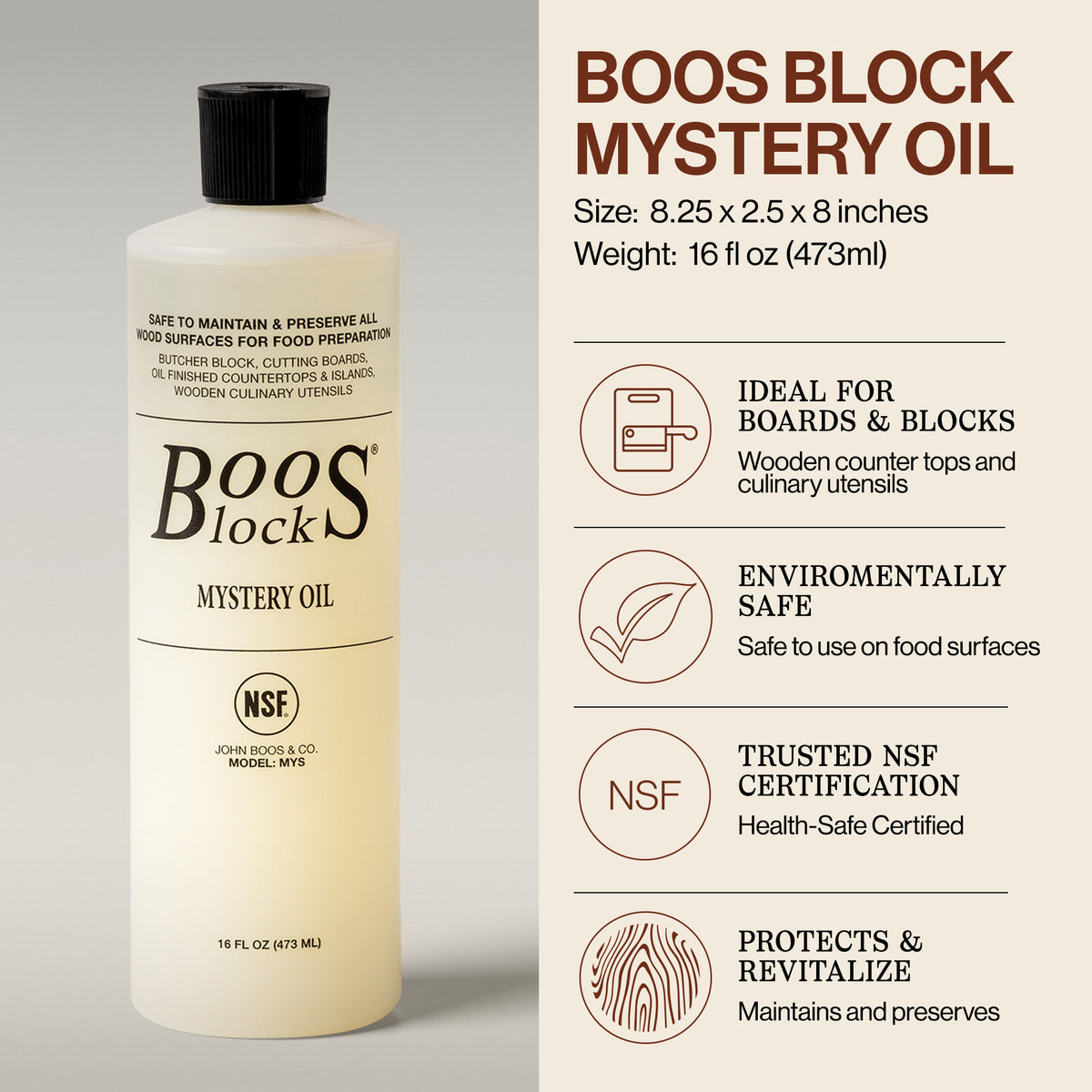 John Boos Oil & Moisture Cream for Butcher Blocks & Cutting Boards (Open Box)