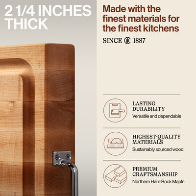 John Boos Block 24 x 18" Edge Grain Maple Wood Reversible CuttingBoard(Open Box)