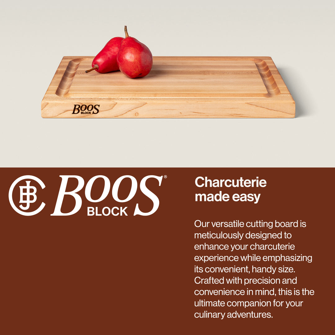 John Boos Block 15" Wide Cutting/Carving Board Juice Groove, Maple (Open Box) - VMInnovations