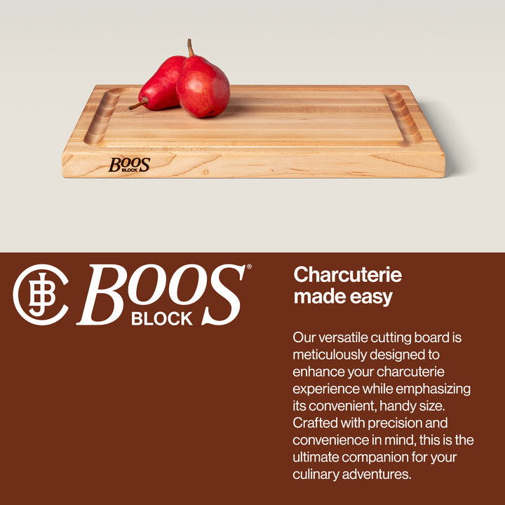 John Boos Block 15" Wide Cutting/Carving Board Juice Groove, Maple (Open Box) - VMInnovations